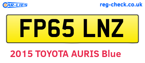 FP65LNZ are the vehicle registration plates.