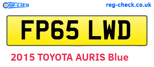 FP65LWD are the vehicle registration plates.