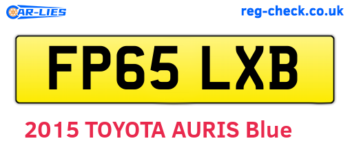 FP65LXB are the vehicle registration plates.