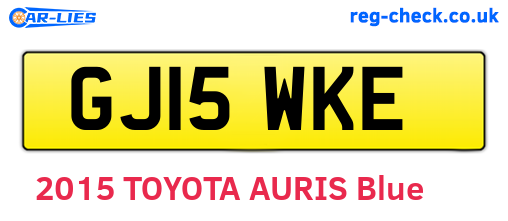 GJ15WKE are the vehicle registration plates.