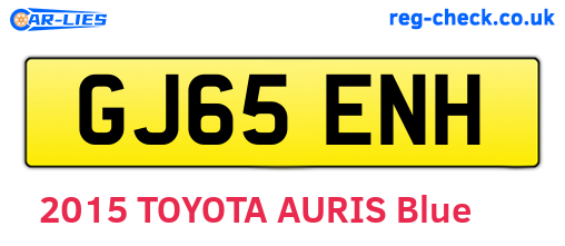 GJ65ENH are the vehicle registration plates.
