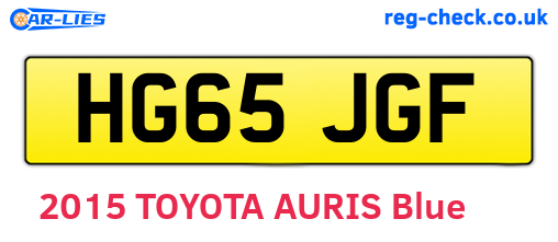HG65JGF are the vehicle registration plates.