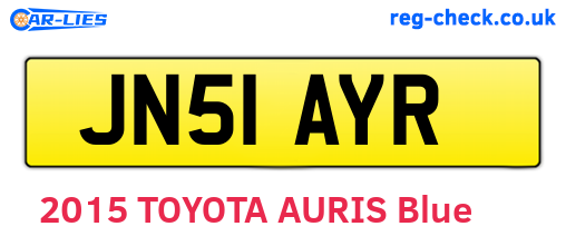 JN51AYR are the vehicle registration plates.
