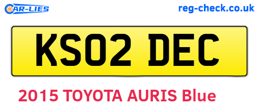 KS02DEC are the vehicle registration plates.