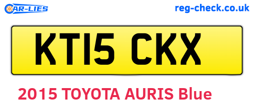 KT15CKX are the vehicle registration plates.