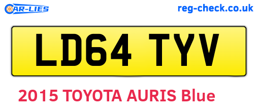 LD64TYV are the vehicle registration plates.