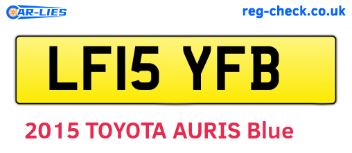 LF15YFB are the vehicle registration plates.