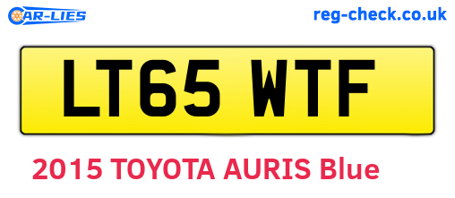 LT65WTF are the vehicle registration plates.