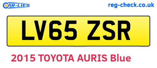 LV65ZSR are the vehicle registration plates.