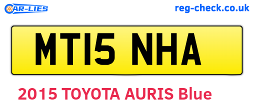 MT15NHA are the vehicle registration plates.