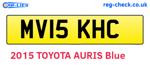 MV15KHC are the vehicle registration plates.