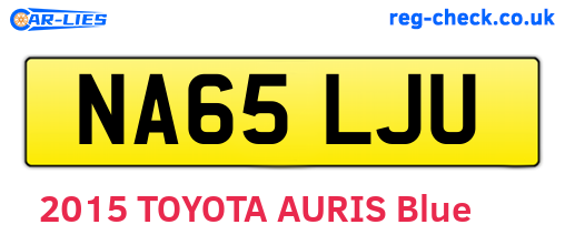 NA65LJU are the vehicle registration plates.
