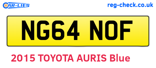 NG64NOF are the vehicle registration plates.