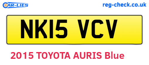 NK15VCV are the vehicle registration plates.