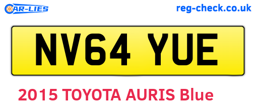 NV64YUE are the vehicle registration plates.