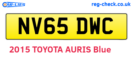 NV65DWC are the vehicle registration plates.