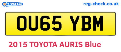 OU65YBM are the vehicle registration plates.