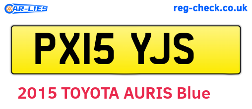 PX15YJS are the vehicle registration plates.