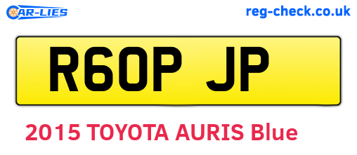 R60PJP are the vehicle registration plates.