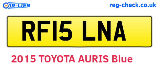 RF15LNA are the vehicle registration plates.
