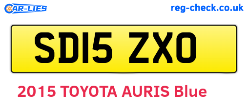 SD15ZXO are the vehicle registration plates.