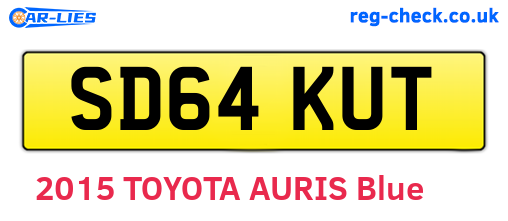SD64KUT are the vehicle registration plates.