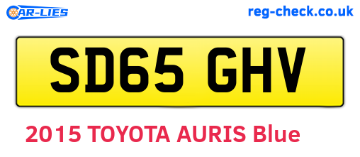 SD65GHV are the vehicle registration plates.