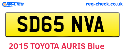 SD65NVA are the vehicle registration plates.