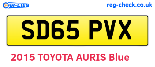 SD65PVX are the vehicle registration plates.
