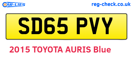 SD65PVY are the vehicle registration plates.
