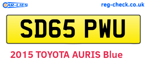 SD65PWU are the vehicle registration plates.
