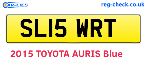 SL15WRT are the vehicle registration plates.