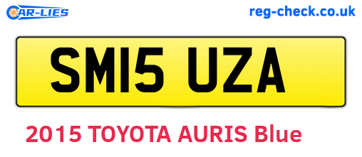 SM15UZA are the vehicle registration plates.