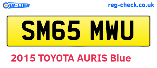 SM65MWU are the vehicle registration plates.