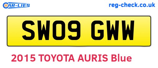 SW09GWW are the vehicle registration plates.