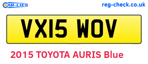 VX15WOV are the vehicle registration plates.