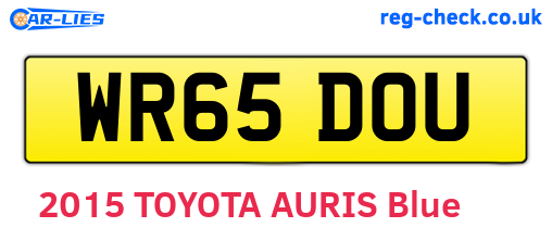 WR65DOU are the vehicle registration plates.