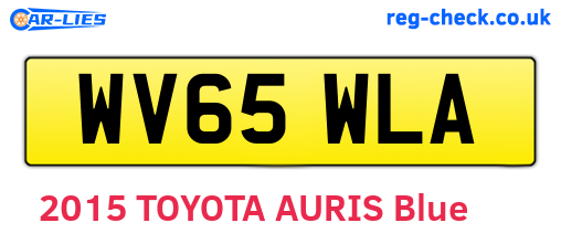 WV65WLA are the vehicle registration plates.