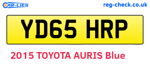 YD65HRP are the vehicle registration plates.