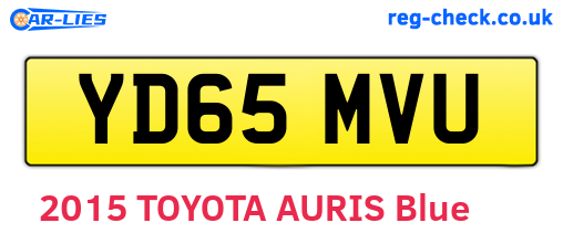 YD65MVU are the vehicle registration plates.