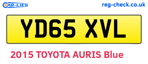 YD65XVL are the vehicle registration plates.
