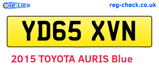 YD65XVN are the vehicle registration plates.