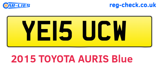 YE15UCW are the vehicle registration plates.