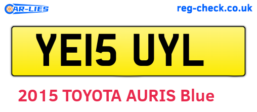 YE15UYL are the vehicle registration plates.