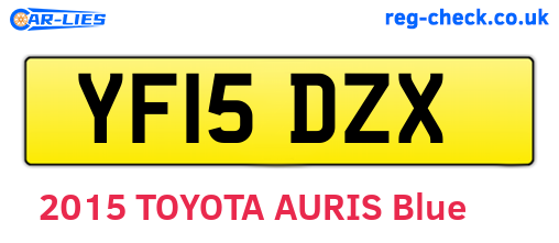YF15DZX are the vehicle registration plates.