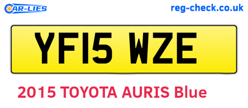 YF15WZE are the vehicle registration plates.
