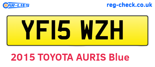 YF15WZH are the vehicle registration plates.