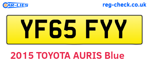 YF65FYY are the vehicle registration plates.