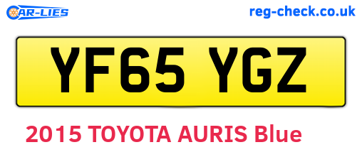 YF65YGZ are the vehicle registration plates.