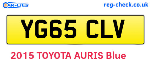 YG65CLV are the vehicle registration plates.